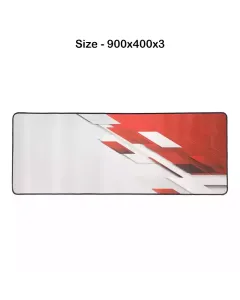 Gaming Mouse Pad - White And Red Shade (900x400x3)